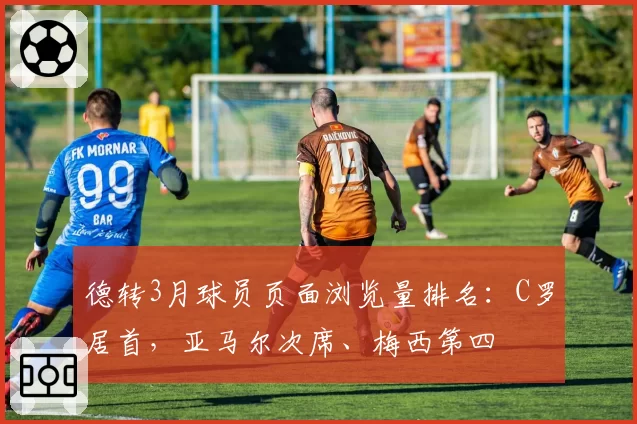 德转3月球员页面浏览量排名：C罗居首，亚马尔次席、梅西第四